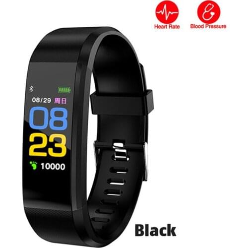 Color Screen smart Bluetooth fitness pedometer step counter wrist sleep heart rate monitoring watch with calorie running tracker