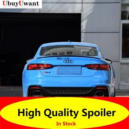 Car Rear Trunk Spoiler High Quality CARBON FIBER Car Tail Wing Decoration For Audi A5 2017-2021