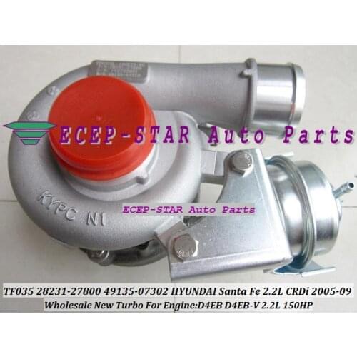 Free Ship TF035 28231-27800 49135-07312 49135-07300 49135-07302 Turbo Turbocharger For HYUNDAI Santa Fe 2.2L CRDi D4EB D4EB-V