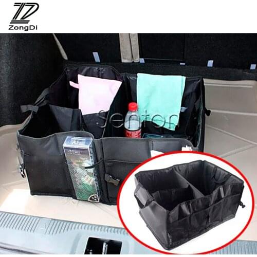 ZD For Citroen C5 C4 C3 Mini Cooper Opel Astra H G J Vectra C Saab Folding Car Trunk Bag Storage Box Backpack Accessories Covers