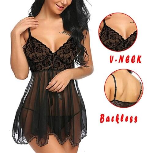 Condole Irregular Lace Skirt Sexy Women Silk Lace Sleeveless V Neck Nightdress Nightgown Short Sleepwear Night Dress Underwear