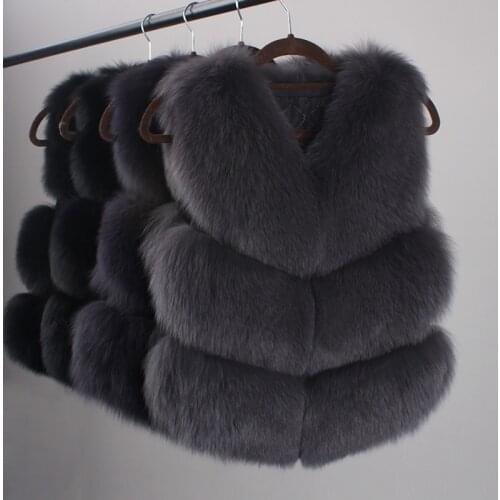 Real Fox Fur Vest Fur Gilet Womens High Quality Vest Waistcoat Short Jacket Gilet Fluffy Waistcoat Xmas Presents