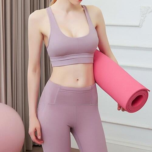 Shi Nuoxuan Womens Yoga Sports Bra Vest High Elastic Gathering Workout Clothes Breathable Portable Tight-fitting Large Size