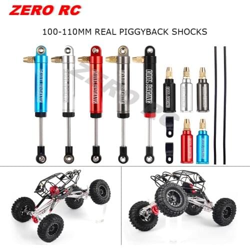 1/10 Rc Rock Truck Alloy 100MM 110MM Suspension Shock Absorber Real Piggyback Damper For SCX10 II III AXIAL TRX-4 TRX-6 CAPRA