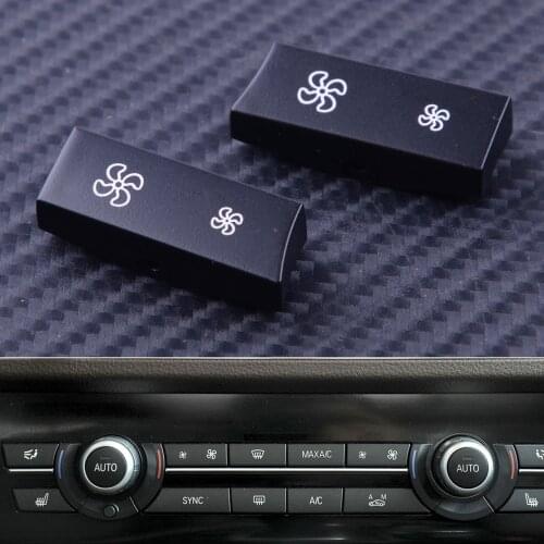 1 Pair Car A/C Climate Control Panel Switch Button "FAN SPEED" Cover Fit for BMW 5 Series F10 F11 2010-2013 2014 2015 2016