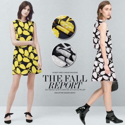 113 cm printed silk fabric for dress 12 mm crepe de chine silk fabric meter summer dress crepe fabric wholesale silk cloth