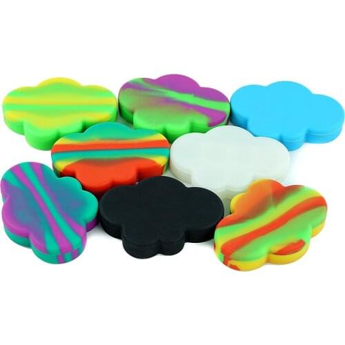 3pcs 85ml big cloud shape silicone wax container nonstick dab container wax oil dab jars silicone storage tank