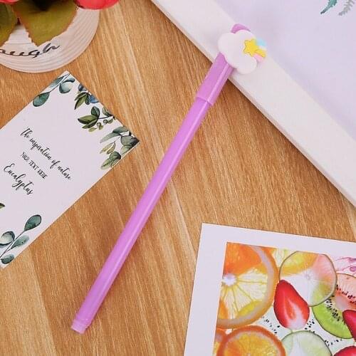 30PCs Creative Cartoon Colorful Cloud Gel Pens Cute Student Stationery Neutral Pen Office Supplies Kids Prizes Gifts Wholesale