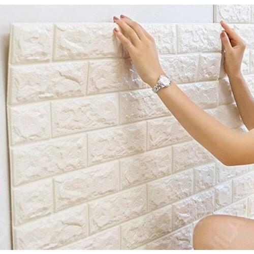 10pcs 3D Wall Stickers DIY Living Home Decor Foam Waterproof Self Adhesive Wallpaper Soft Panels Room Decoration Decals