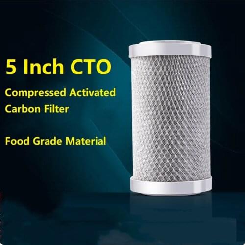 5Inch Water Purifier Filter Block Flat Compress Activated Carbon CTO Reverse Osmosis Ultrafiltration Machine Accessory Cartridge