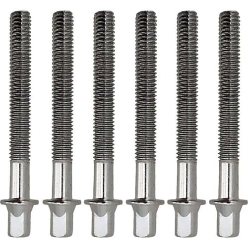 6Pcs Drum Tension Rod with Washers Metal Drum Mounting Screws Short Drum Fastener for Drum Lugs(Silver)