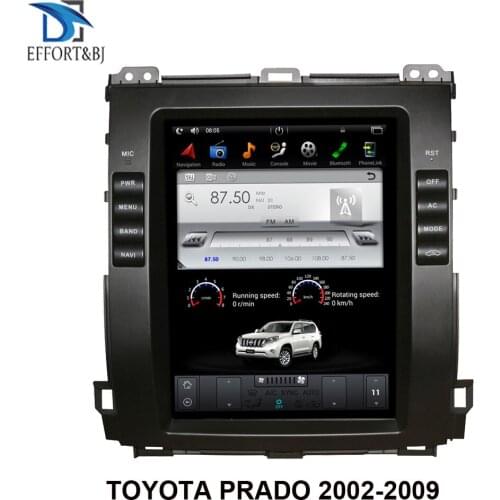 10.4 inch Tesla style Screen Android 9.0 Car GPS Navigation For TOYOTA PRADO 2002-2009 Car radio player Car multimedia player