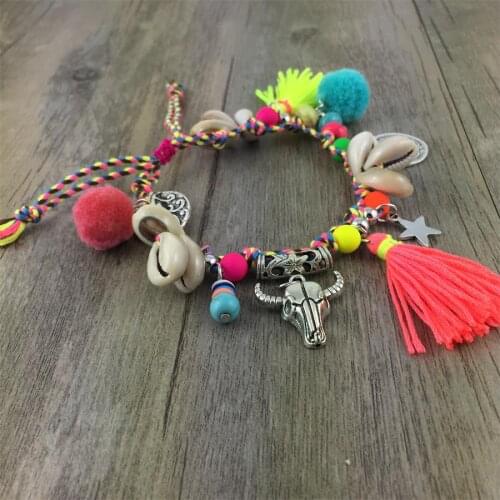 Boho barefoot beach bohemian Hippie style Ankle bracelet Handmade Gypsy Wedding party jewelry