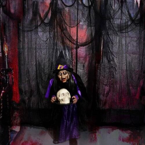 76x198 Cm Black Horror Cloth Halloween Decoration Window Sill Door Net Ghost Fancy Dress Party Decoration Halloween Gauze