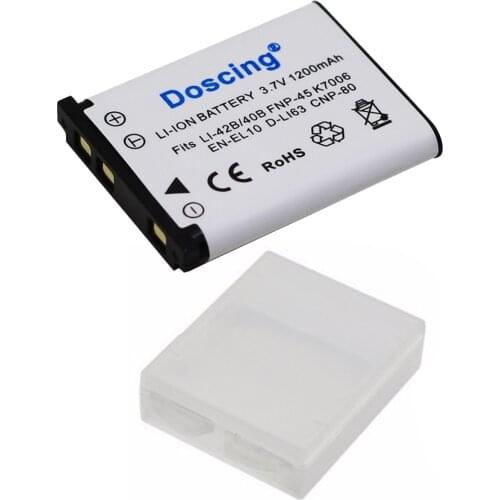 Doscing 1PCS Li-40B Li-42B Li 40B 42B Li40B Camera Battery for Olympus Pentax D-Li63 Fuji NP-45 Nikon EN-EL10 NP80 CNP80 K7006