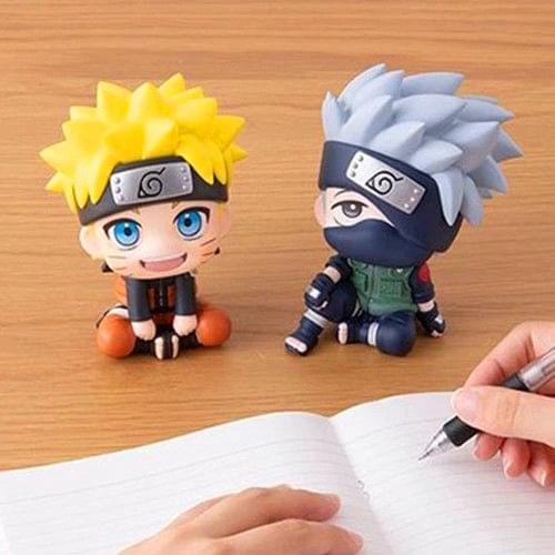 8cm Figure Toys For Children Action Anime Naruto Sitting Naruto Kakashi Cute Doll Car Accessories Animation Peripheral Gift Toys