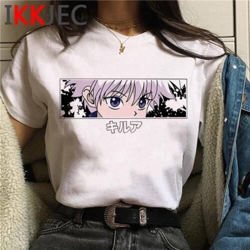 Hunter x Hunter Killua Zoldyck Kurapika summer top t shirt female japanese print tumblr 2021 white t shirt t shirt ulzzang