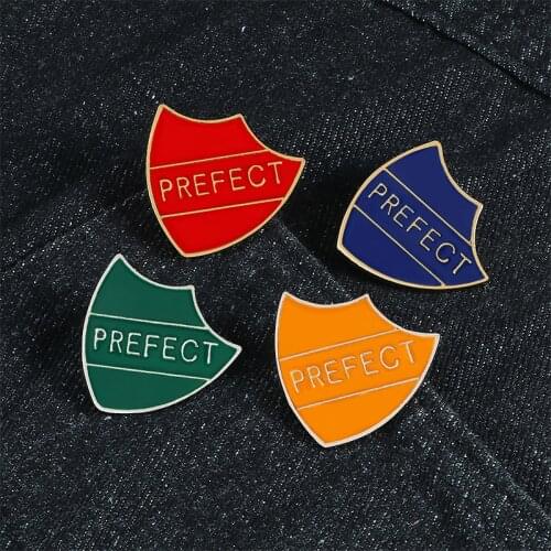 Classic Enamel Pin Brooch Prefect Badges Metal Button Shield Game Brooches For Women Shirt Jackets Scarf Hat Jewelry Accessories