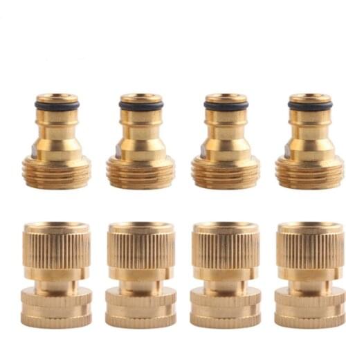 Brass 3/4 quick coupler garden hose quick connect solid brass water pipe connector garden hose disconnect 3/4 inch