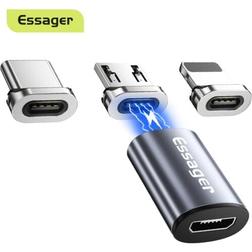 Essager Micro USB Magnetic Adapter Magnet MicroUSB Female To Type C Male Converters For iPhone Xiaomi Samsung Cable Connector