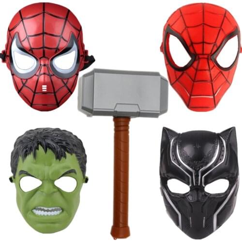 Halloween Marvel Superhero Role-playing Mask, Anime Characters, Avengers, Spiderman, Hulk, Iron Man, Captain America