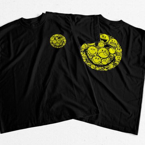 COOLMIND 100% cotton funny big face print men T shirt casual streetwear loose men Tshirt o-neck t-shirt tee shirts