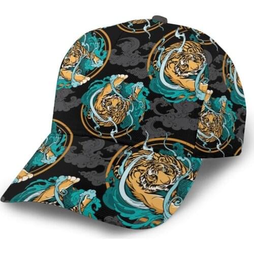 Noisydesigns Tiger Animal New Trend Outdoor Baseball Cap Full Print Snapback Fashion Sports Hats For Men Women Free Dropship