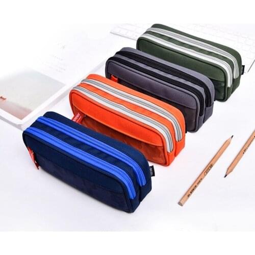 New Colorful Large Capacity Pencil Cases Bags Creative Korea Fabric Pen Box Pouch Case School Office Stationary Supplies