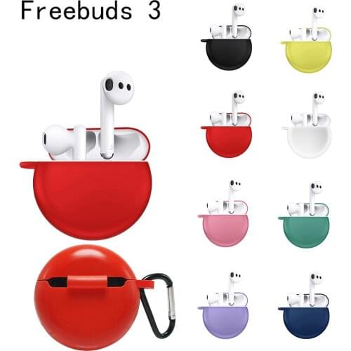 New Silicone Case For Huawei Freebuds 3 Headset Case Soft Silicone Anti-slip Protective Case For Huawei Freebuds 3 Cover