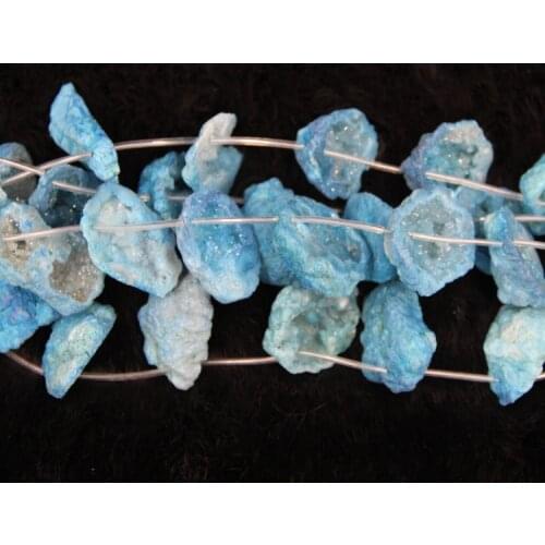50mm*10pcs Aqua Druzy Crystal Geode Hole Pendant Unique Quartz Druzy Drusy Pendant Quartz Necklace Bead Crystal Geode Necklace