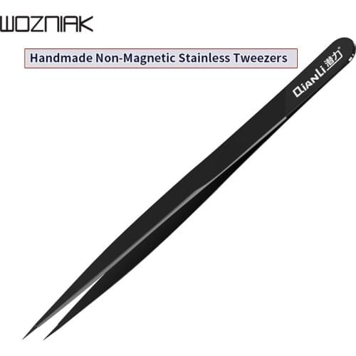 Qianli flying wire tweezers hand polished non-magnetic stainless steel high hardness vacuum plating process tweezers
