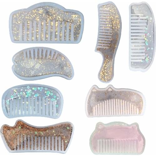 Silicone Comb Mold Resin DIY Casting Mold Jewelry Resin Mould Handcraft Epoxy Resin Mould for DIY Jewelry Craft Supplies, Clear