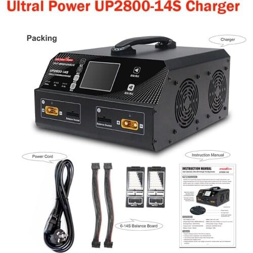 Ultra Power UP2800 2800W AC 220V 6S-14S Lipo/LiHV/Intelligent Battery Balance Charger for UAV Drone