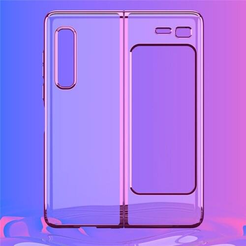 Ultra-thin Electroplating Phone Case Replacement for Samsung Galaxy Fold Transparent Protective Shell Shockproof Hard Cover