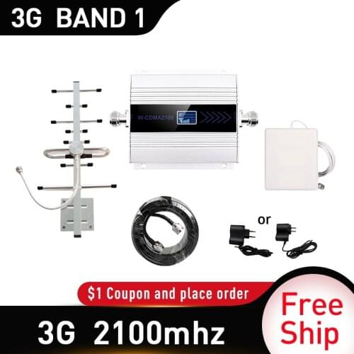 3G Repeater WCDMA 2100 signal Booster 3G 2100mhz UMTS Mobile Cellular Signal Repeater Amplifier 3G Antenna 9dbi outdoor antenna