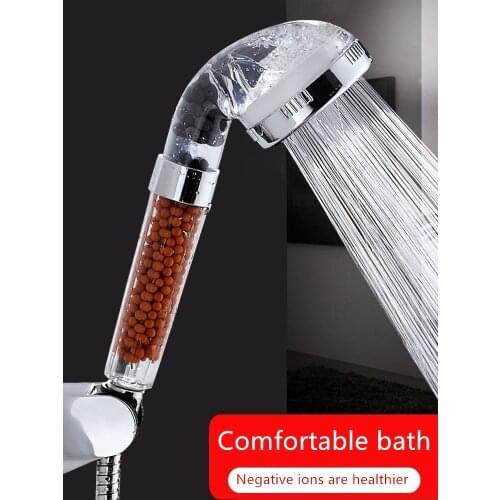 Bath Shower Head Rainfal Jetting High Pressure Saving Water Bathroom Anion Filter Handheld Shower Spa Douche Accessories Douche