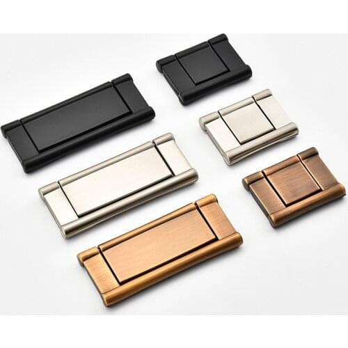 Xipeiyi Retro Hidden Drawer Pull Handle European Invisible Wardrobe Kitchen Door Knobs Recessed Modern Silver Cabinet Handles