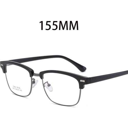Zerosun 155mm Oversized Eyeglasses Men Women Glasses Frame Man Nerd Big Head Wide Face Optic Eyewear Semi Rimless Square Half