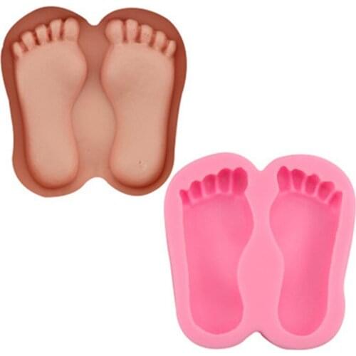 1Pcs 3D Silicone Cake Mold Fondant Soap Mold Foot Fondant Sugar Craft Cookies Cutter DIY Cake Decoration Tools