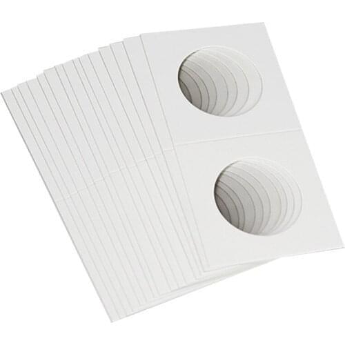 100PCS Square Cardboard Coin Holders Coin Supplies Coin Album Collection Lighthouse Stamp Coin Holder Cover Case Storage