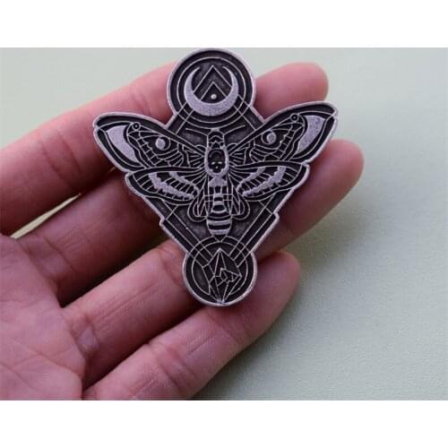 12pcs Skull butterfly death head moth brooches Pagan Wiccan Astrology Jewelry