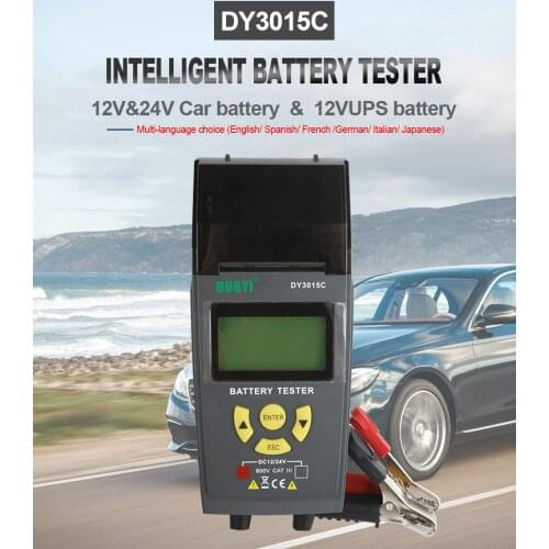 12V24V Car Battery Tester Analyzer DDUOYI DY3015C With Printer for Heavy Duty Truck Car Battery Auto Maintenance diagnostic tool