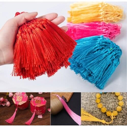 32PCS/Pack mixed color DIY Decoration Hanging rope Silk Tassel pendant curtain jewelry Wedding key home decoration Tassels 13cm