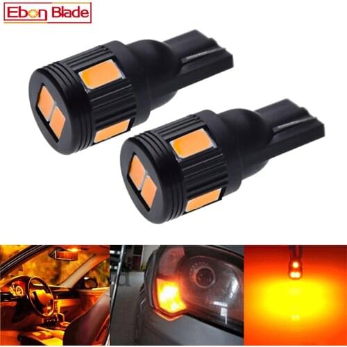 T10 W5W t 10 5w5 194 SMD Car Led Light Auto Interior Reading Clearance Side Wedge Bulb Lamp Yellow Orange Amber 12V Accessories