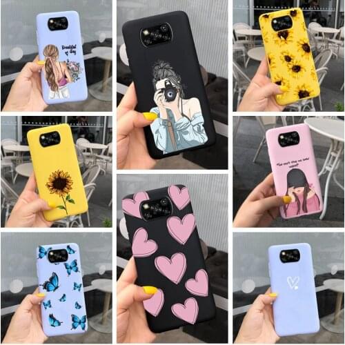 For Xiaomi Poco X3 NFC M3 F3 X3 Pro Case Colorful Sunflower Back Cover For Xiaomi Poco M3 F3 PocoX3 Pro NFC Soft TPU Fundas Bags