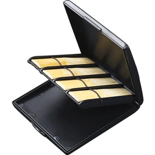 Sax Alto Reeds Case Sax Saxophone Clarinet Oboe Reeds ABS Case Storage Box Waterproof Wear Resistant General for 8 Reeds Grids