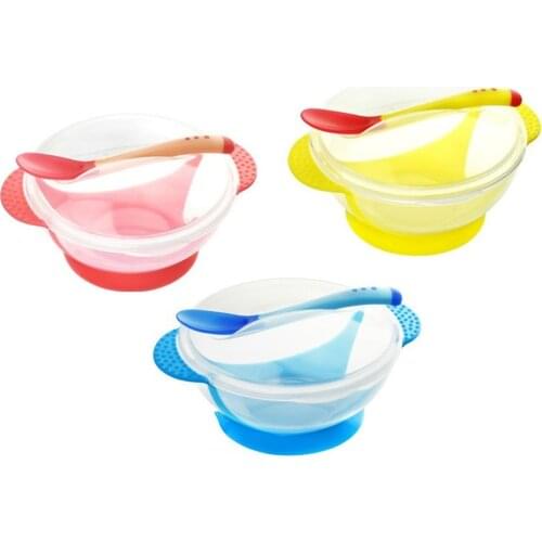 Baby Bowl Set Training Bowl Spoon Tableware Set Dinner Bowl Learning Dishes With Suction Cup Children Training Dinnerware