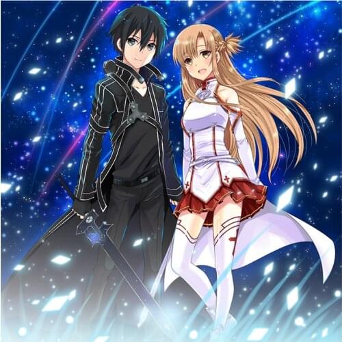 Home Decor 5D Diamond Embroidery Sword Art Online Painting Full Square Drill Cross Stitch Anime Picture Handmade Gift Wall Art