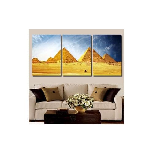 Printed Fabric Factory Shop Free Shipping Cross Stitch Kit 3D Solid Triplet Golden Desert Pyramid Hot Sell