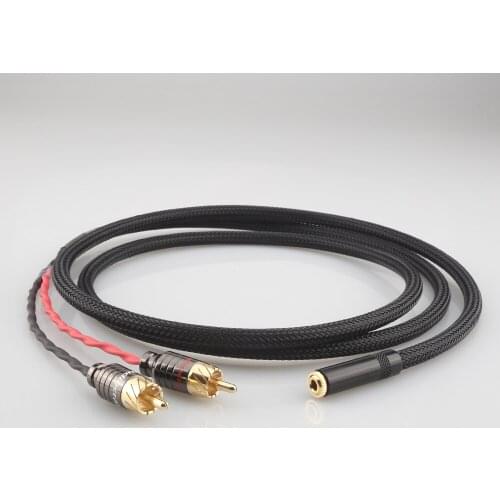 Audiocrast audio cable of 3.5mm stereo to RCA plug cable aux to rca plug cable audio amplifier wire